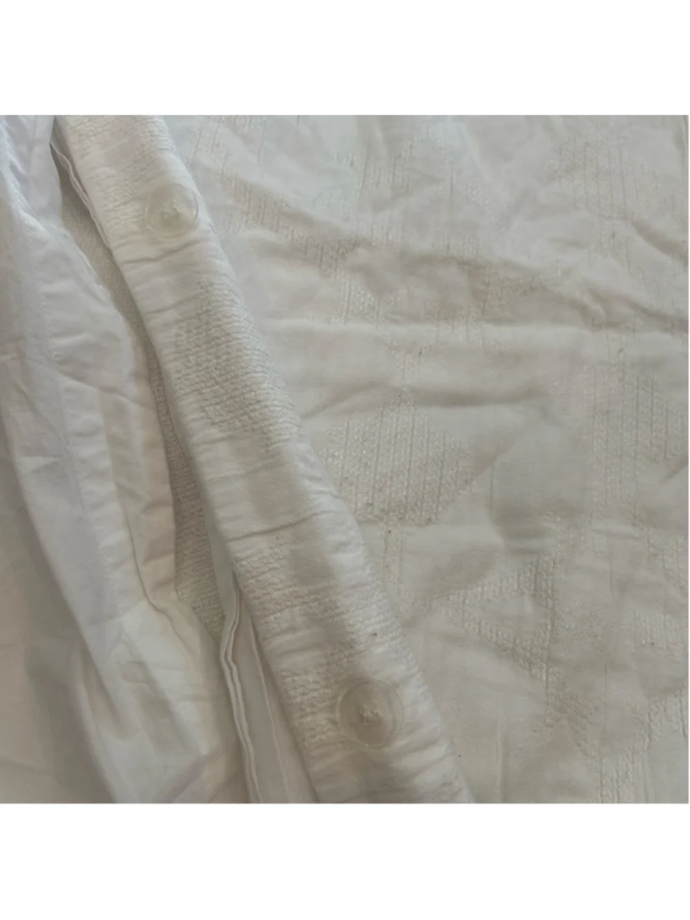 Pottery Barn White Full/Queen Duvet Cover Textured Full/Queen Minimalist